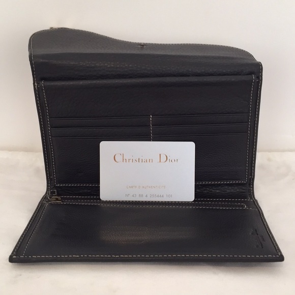 NWOT DIOR Baudrier Vintage Brown Leather XL Saddle Bag and Wallet Matching Set - Picture 13 of 15